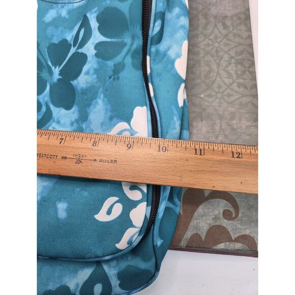 LL Bean Traveler Bag Hanging Toiletry Organizer Blue Tropical Mirror Detachable - Picture 10 of 11